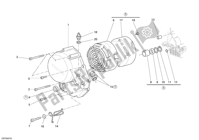 Wszystkie części do Pokrywa Sprz? G? A Ducati Multistrada 1100 S USA 2008
